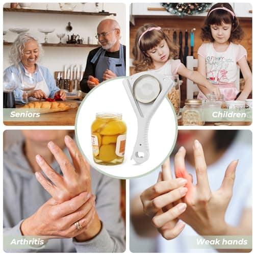 Jar Opener Bottle Opener for Weak Hands, Seniors with Arthritis and Anyone People with Inconvenient Hands,Get Lids Off Easily,Best Gift for Kitchen Gadgets