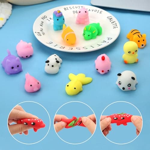 30 Pack Squishy Toys, Kawaii Squishies Party Favors for Kids 4-8 8-12 Treasure Box Toys for Classroom Birthday Xmas Gifts Goodie Bag Mini Animals Mochi Squishy Stress Relief Sensory Toys Random B0DG2VRFV7