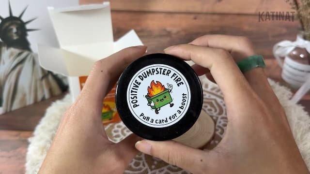 Emotional Supports Dumpster Fire Jar, 60 Positive Affirmation Cards, Dumpster Fire Desk Accessories, Thank You Retirement for Women Men Farewell Going Away Gifts for Coworkers Chaos Coordinator Office B0F898K73X