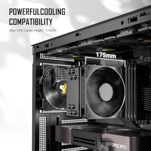 Antec P7 S, 4 x 120mm PWM Fans Included, Dual Side Front Mesh Intake, 360mm Top Radiator Support, Type-C 3.2 Gen 2, Sound-Dampening Side Panels, Mid-Tower ATX PC Case