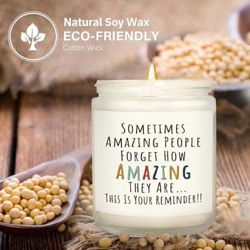 Christmas/Thank You/Inspirational Gift for Woman Her Friend Teacher Mom Girlfriend Sister Bestie, Stocking Stuffers, Lavender Craftique Gifts for Women, Birthday Gifts for Women- You're Amazing Candle B0DYMW78WD