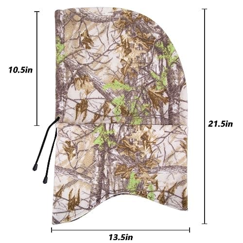 Watayo Hunting Face Mask for Cold Weather- Winter Camouflage Balaclava Face Mask- Hunting Trapper Hat Headwear for Men Women