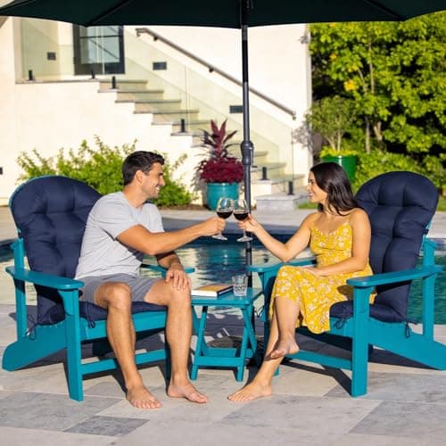 Gnostik 2 Pcs Outdoor Adirondack Chair Cushion 47x19.2x4 in, Floral Waterproof Indoor/Outdoor Thicken Larger High Back Outdoor Chair Cushions Lounge Cushion Replacement Cushions for Patio Furniture