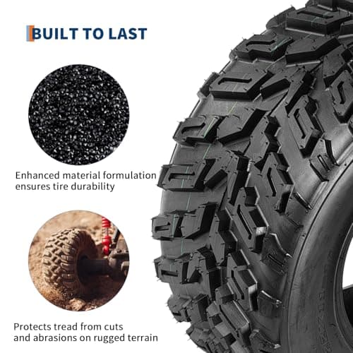 Garvee 22x11-10 ATV Tires 6-Ply All-Terrain Tubeless Tires for Daily Work, Hunting & Recreational Riding on ATV, UTV, Quad and 4 Wheeler