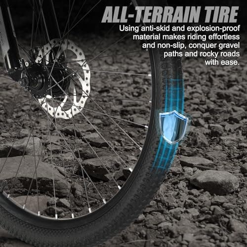 Ktaxon Mountain Bike 24/26/27.5 Inch Men & Women Mountain Bike with 21-Speed Adult Bikes, Double Disc Brake, Suspension Fork and High Carbon Steel Frame