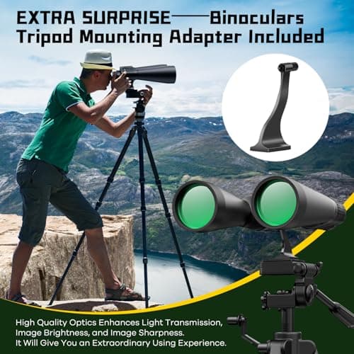 15-35x70 Binoculars for Adults High Powered, 35x HD Zoom for Stargazing & Bird Watching, Waterproof Binocular with Tripod Adapter, Ideal Essentials for Cruise Ship, Travel, Camping, Outdoor, Hunting