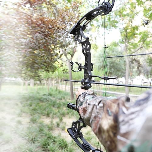 Compound Bow Kit, Hunting and Target, Limb Made in USA,Draw Weight 30-70 lbs Adjustable, Draw Length 19-30.5",up to IBO 320FPS Speed, Package with Archery Hunting Accessories