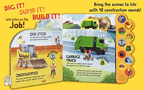 Dig It! Dump It! Build It! 10-Button Sound Book for Little Construction Lovers, Ages 2-7 1646385977