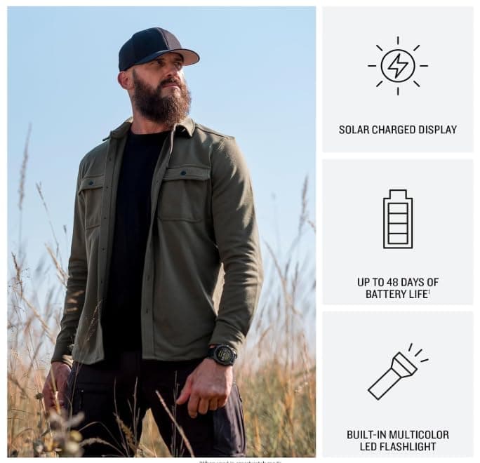 Garmin Tactix 8, 51mm Solar, Elite, Titanium Bezel, Sapphire Lens, Premium Tactical GPS Smartwatch, Includes Applied Ballistics Ultralight Elite Solver, 40M Dive Rating w/Wearable4U PowerBank Bundle