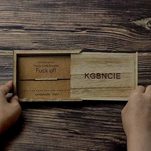 KGBNCIE Inspirational Gifts for Women, Morse Code Funny Gifts Bracelets for Women, Morse Code Bracelets Friend Gifts