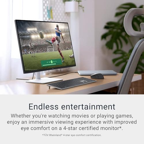 Dell 27 Plus 4K Monitor - S2725QS - 27-inch 4K (3840 x 2160) 120Hz 16:9 Display, IPS Panel, AMD FreeSync Premium, sRGB 99%, Integrated Speakers, 1500:1 Contrast Ratio, Comfortview - Ash White