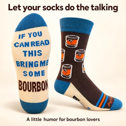 If You Can Read This Bring Me Some Bourbon Men's Socks | Bourbon Gift for Men Funny Novelty Fashion Dress Socks | Unique Gifts for Bourbon Whiskey Lovers B07V3ZYSLZ
