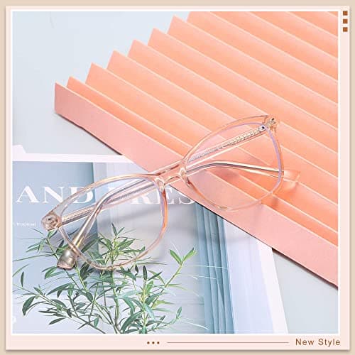 Madison Avenue Blue Light Blocking Glasses Anti Eyestrain UV Glare Blue Light Glasses for Women TV Phone Computer Gaming Eyeglasses Liberty (Crystal Brown)