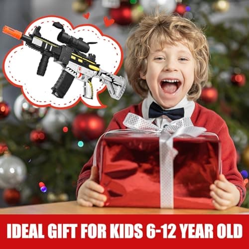 Realistic Toy Foam Blaster Gun - Electric Sniper Rifle with Scope 120 Soft Bullets 3 Magazines, Automatic Dart Gun for Boy Ages 8-12 Years Old, Indoor Outdoor Gifts for Adult Kid Christmas Birthday