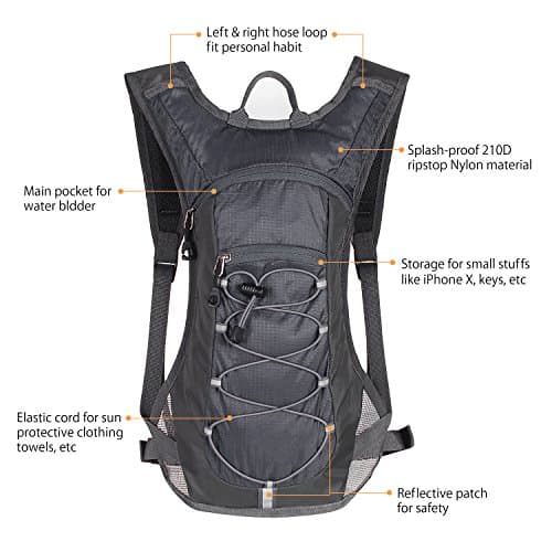 Unigear Hydration Pack Backpack with 70 oz 2L Water Bladder for Running, Hiking, Cycling, Climbing, Camping, Biking