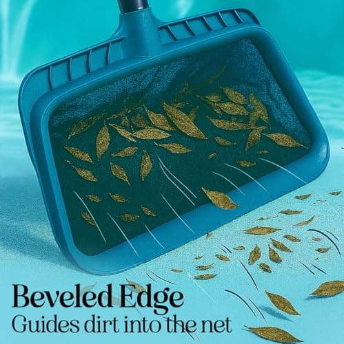 Lime Ultra-Durable Pool Skimmer Net – Deep Fine Mesh for Efficient Leaf & Debris Cleaning, Fits Standard Pool Poles (Net Only, No Pole)