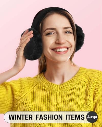 Aurya Ear Muffs - Classic Unisex Ear Warmer Winter Outdoor Earmuffs for Women