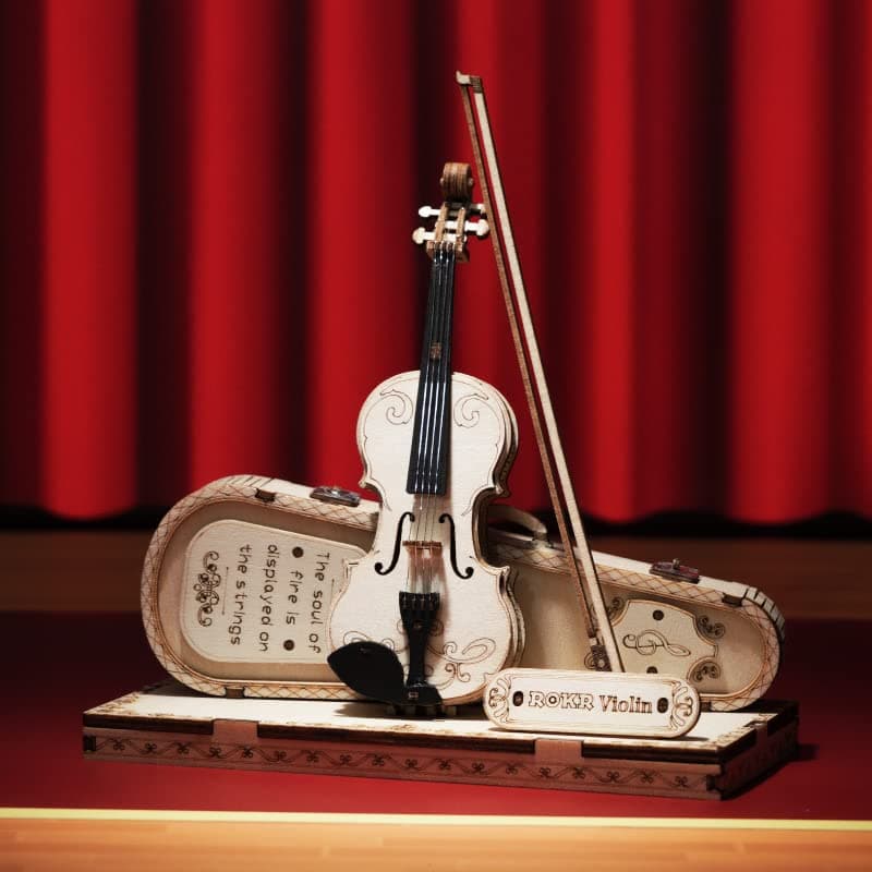 ROKR Wooden 3D Puzzles for Adults Violin, Musical Instrument Model Kit 3D Puzzles to Build, Desk Decor/DIY Hobbies/Gifts for Family and Friends (Violin) B0B7J49BWX
