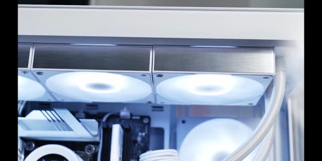 SAMA NEVIEW 4503 Mid Tower PC Case with Dual Tempered Glass Panels, 4×120mm ARGB Fans Pre-Installed, High Airflow ATX PC Case for Case PC Gaming, USB 3.0×2, Type-C Port, Supports Top 360mm AIO – White