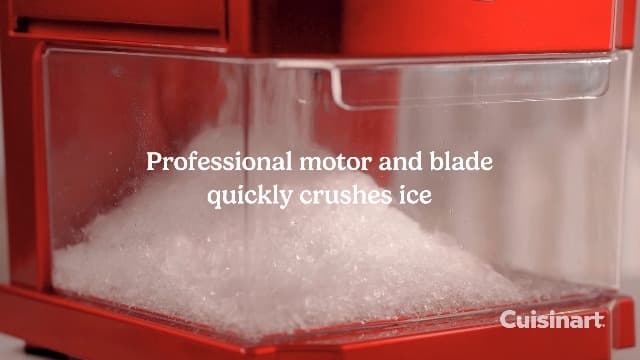 Cuisinart Snow Cone Machine, Home Shaved Ice Maker for Snow Cones, Snow Cone Maker with Reuseable Paper Cups, Makes 5 Icy Cones for Slushies, Frozen Drinks , Red, SCM-10P1