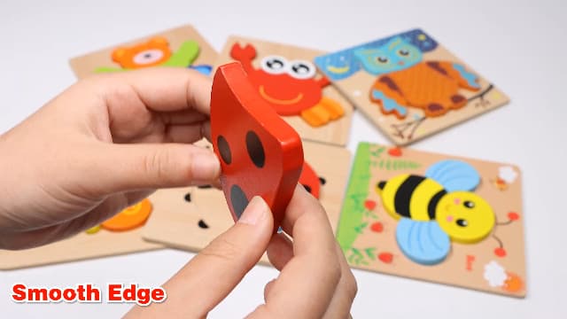 Animal Jigsaw Puzzles for Toddlers Ages 1-3 2-4 - Baby Kids Learning Educational Preschool Toys Christmas Birthday Gifts Wooden Toddler Puzzles Montessori Toys: Gifts for 1 2 3 Year Old Boys Girls B07QG618QT