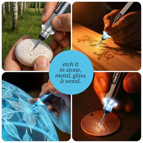 Cool Birthday Gift Ideas - Engraver Pen Tool - Teen Boy Gifts - Unique Gifts for Women, Teenage Girl - Craft Kits for Adults EtchMate Engraving Pen for Metal, Wood, Glass, Plastic & All Materials B0FRNNZZZH