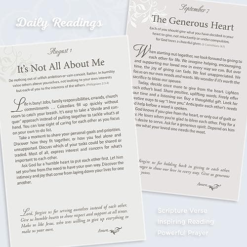 Mr. and Mrs. 366 Devotions for Couples - White Faux Leather Devotional Gift Book for Bride and Groom, Engaged 1642729647