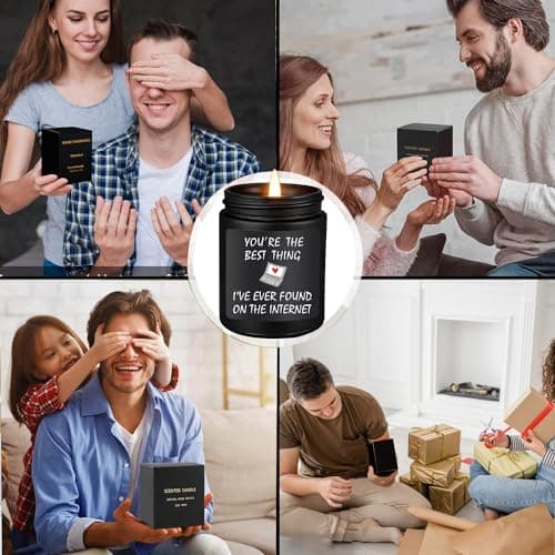 UDIKEFO Funny Gifts for Men, Gifts for Him, Christmas Gifts for Boyfriend Men, Anniversary Romantic Gifts for Him Boyfriend Husband,Candles Gifts for Men, Long Burning & Highly Scented