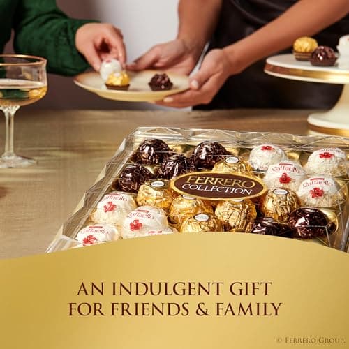 Ferrero Collection, 24 Count, Premium Gourmet Assorted Hazelnut Milk Chocolate, Dark Chocolate and Coconut, 9.1 oz