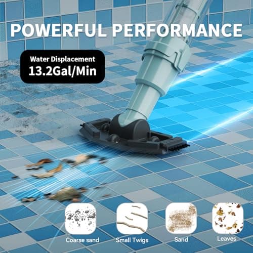 Lydsto S1 Lite Cordless Spa Hot Tub Vacuum Cleaner – 90-Min Runtime, Powerful 20W Brushless Motor, Includes 3 Aluminum Poles, Lightweight Handheld Pool Vacuum to Clean Small Debris Types, Silver