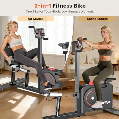 Recumbent Exercise Bike for Home, Recumbent Bikes for Seniors Gym, Quiet Recumbent Stationary Bikes for Seniors 400LBS Capacity, Adjustable Seat & Backrest, 8-Level Resistance & LCD Display
