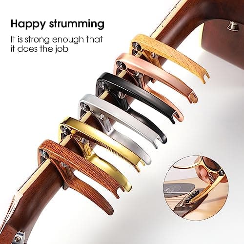 ENO MUSIC Professional Acoustic and Electric Guitars Capo for 6 String Guitar and Mandolin, RedCopper
