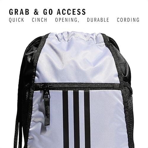 adidas Alliance Sackpack – Drawstring Backpack for Sports, Small Gym Bag