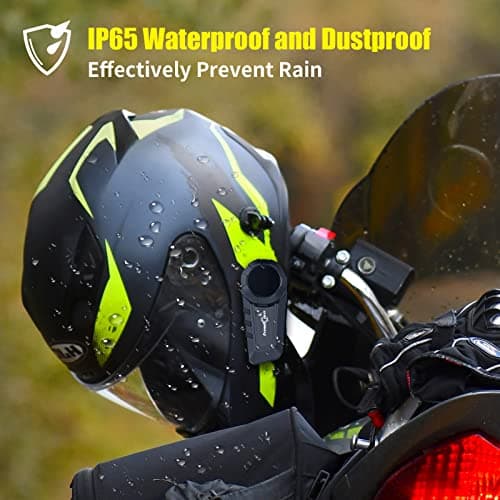 FreedConn KY PRO Motorcycle Helmet Bluetooth Headset, Motorcycle Communication Systems with CVC Noise Cancellation, Stereo Music, 6 Riders 0.75mi/1200m intercom, Dual Device Connection, IP65, 2 Pack