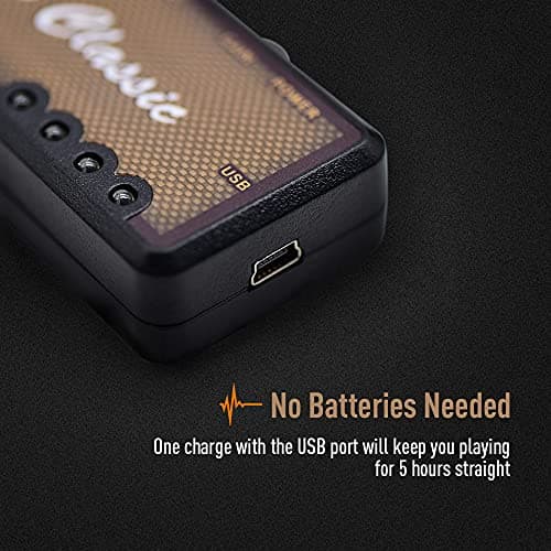 SONICAKE Guitar Headphone Amp Mini Guitar Headphone Amplifier US Classic Rechargeable Plug-in Pocket Bedroom Overdrive Reverb Effects