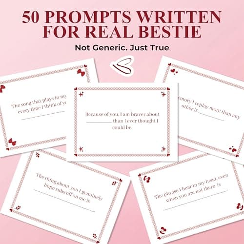 Customized Bestie Book, Friendship Gifts For Women Birthday, Personalized Christmas Gift for Best Friends What I Love About You Bestie Gifts, Fill In The Blank Book For Best Friends B0GTTKBPBX
