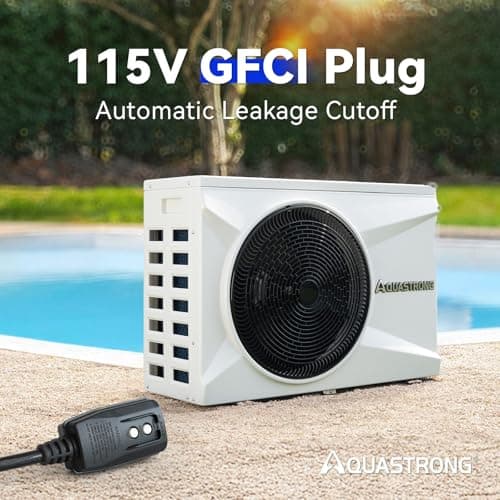 AQUASTRONG Inverter Swimming Pool Heat Pump,Pool Heater for Above Ground and Inground Pool Heating and Cooling Pool Heater, Smart WiFi Control Pools Up to, 9000 Gallons