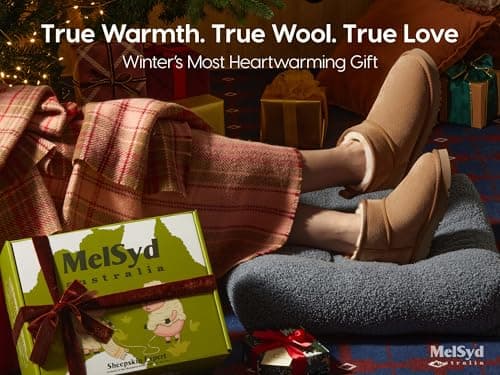 Mel&Syd 100% Australian Sheepskin Mini Boots with Arch Support Options - Warm Down to -40°F (-40°C) Thermal Ankle Booties - Waterproof Suede & Breathable Winter Shoes for Urban Commute & Office Wear