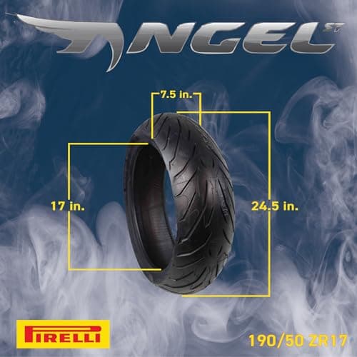 Pirelli Angel ST 120/70ZR17 (58W) Front & 190/50ZR17 (73W) Rear Motorcycle Tires – High-Performance Sport Touring Tire for Enhanced Grip, Durability & Stability – Fits Sport & Touring Bikes