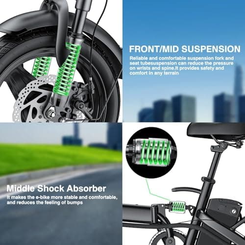 Electric Bike for Adults, 1200W Peak Motor Commuter Ebike, 20-28MPH Speed, 32 Miles Range, Removable Waterproof Battery, Dual Disc Brakes Electric Bicycle, UL 2849 Certified