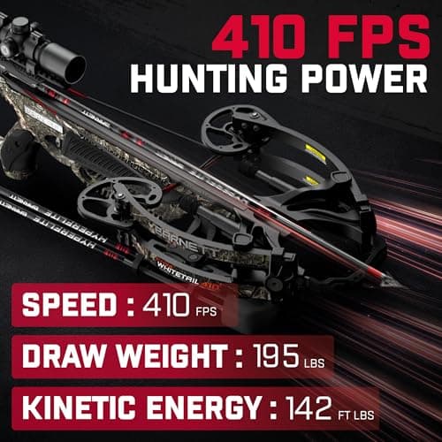 Barnett Whitetail Series Crossbow Package – Hunting Crossbows with 4x32 Scope, Arrows, Quiver & Cocking Device Options – Multiple Models & Configurations