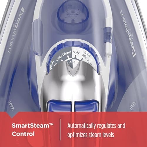 BLACK+DECKER One Step Steam Iron, EvenSteam Soleplate & Smart Steam Control with Easy-Fill Water Tank and 3-way Automatic Shutoff