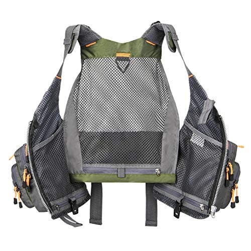 Gonex Fly Fishing Vest for Men Women, Comfortable Adjustable Fishing Vest with Multi-Pockets Reflective Stripes
