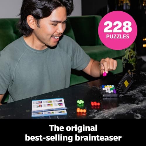 Educational Insights Kanoodle - Original 3D Brain Teaser Puzzle, Single Player Mind Challenge Toys, Handheld Travel Games, Challenging Logic Puzzles and Gifts for Kids, Teens & Adults Ages 7+