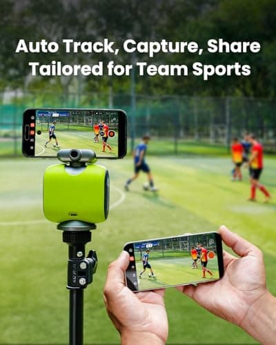 XbotGo Chameleon AI Auto Sports Action Camera - 4K 60FPS Soccer Camera and Basketball Tracking Camera for Team Sports, Live Streaming, No Subscription, Works with iOS & Android (Lava Graphite)