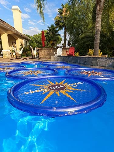 Solar Sun Rings UV Resistant Above Ground Inground Swimming Pool Hot Tub Spa Heating Accessory Circular Heater Solar Cover, SSRA, Sunburst (6 Pack)