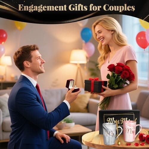 Christmas Gift for Couples Newlyweds Husband Wife His and Hers Couples Gift Bride to Be Bridal Shower Engagement Anniversary Linkax Wedding Gifts for Couples 2026, Mr and Mrs 13.19 Oz Coffee Mugs B0DM645NTY