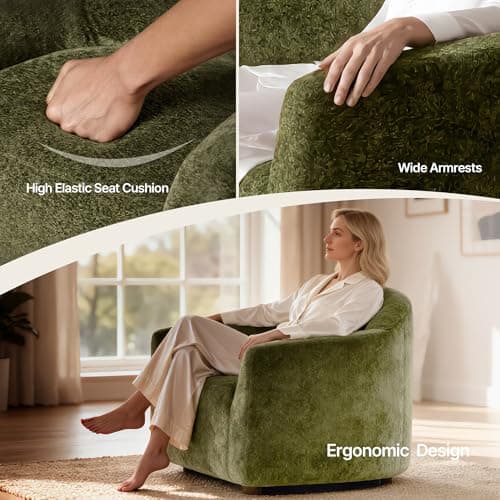 KISLOT 2 PCS Frameless Accent Chair,Full Sponge Cloud-Like Comfy Sofa Chair for Living Room,Zero Assembly Cloud Couch Reading Chair,Ergonomic Small Space Seating for Bedroom,Home Office
