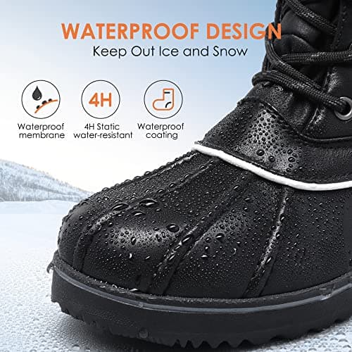 DREAM PAIRS Women's Snow Winter Boots Mid Calf Waterproof Duck Warm Outdoor Winter Boots Shoes