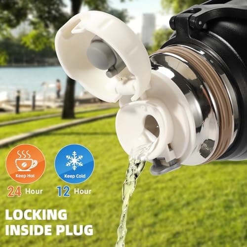 750ml/27 OZ Coffee Thermo with 3 cups, Insulated Water Bottle, Stainless Steel Vacuum Flask Set for Hot and Cold Drinks, Gifts Box